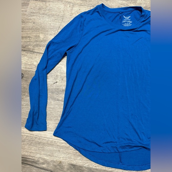 Faded Glory Vibrant Blue Long Sleeve Tee - Picture 4 of 6
